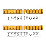 Road Rage Premium Vehicle Decals GTA Mission Passed Respect 2 Pack Sticker -...