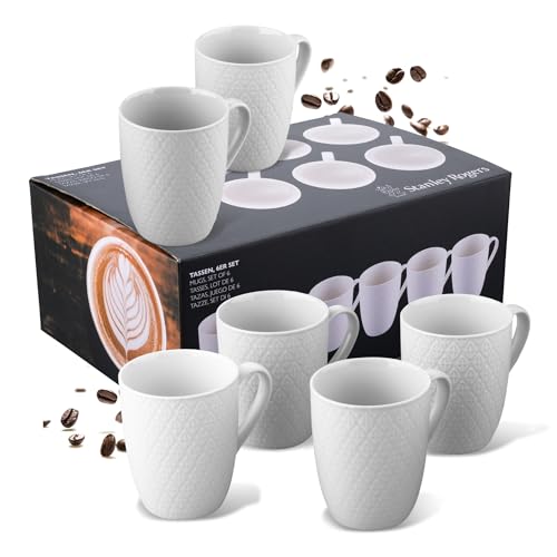 Stanley Rogers 6-teiliges Tassen-Set – Kaffeetassen in modernem...