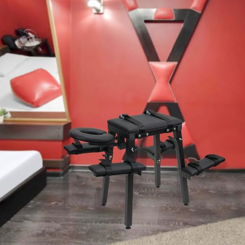 PLKO Adjustable Bench for Adult Couples, Heavy Duty Chair Bed with Padded Faux Leather,Steel Frame,Ideal for Living Room, Bedroom or Outdoors