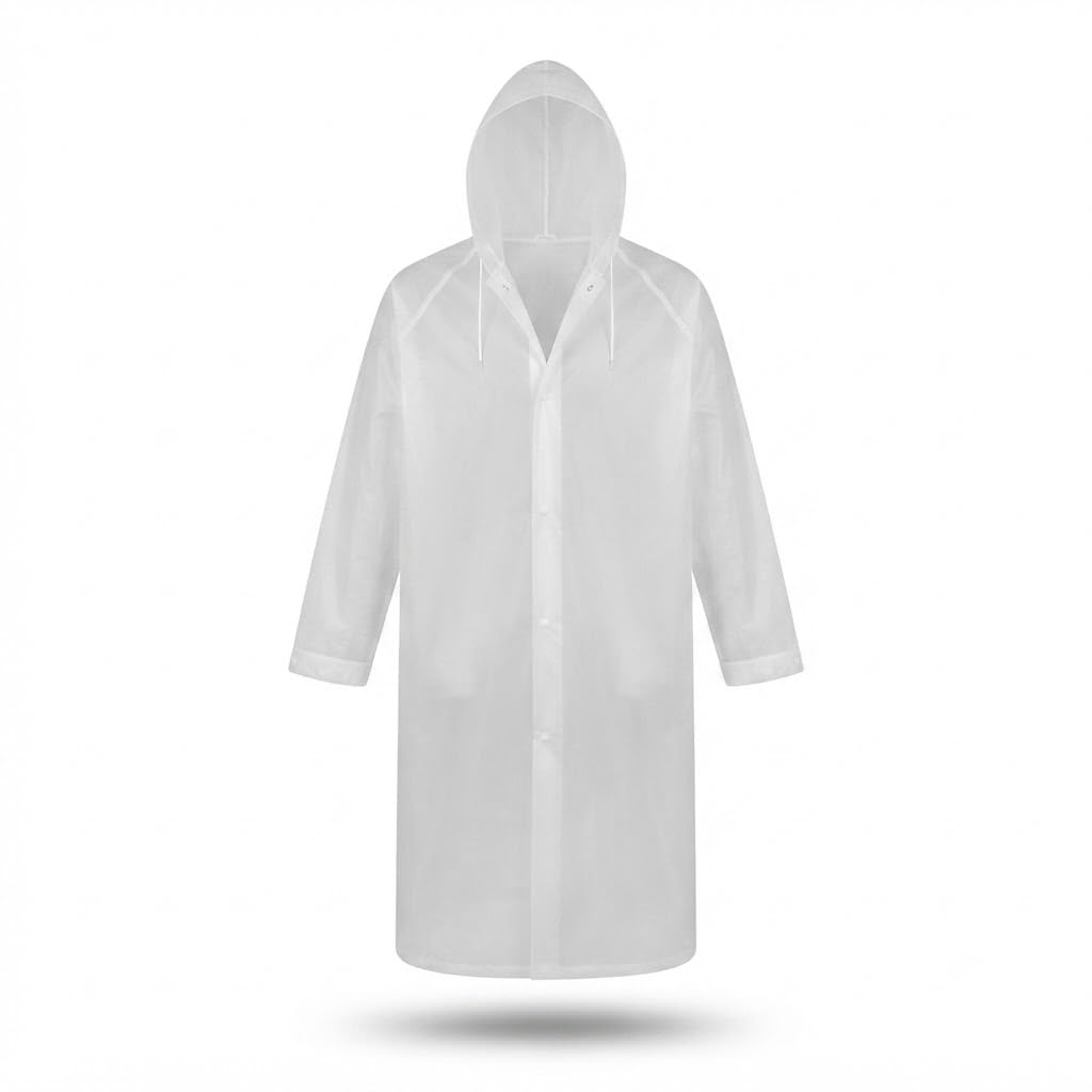 { 2026 Brings 5 Years WARRANTY ) EVA Raincoat for Men and Women – Portable Waterproof Rain Poncho, Reusable Heavy Duty Rain Gear, Hooded Long Raincoat for Travel.-image-34
