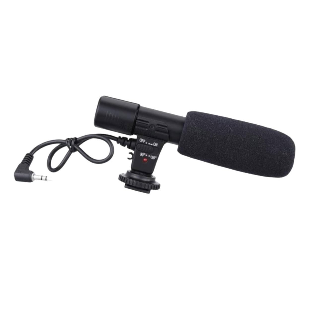 Veemoon Micrófono para Grabar Videos PC y Cámara Réflex Digital Alta Definición, Direccional y Ángulo Ajustable de 90/120 Grados para Entrevistas y Grabación Profesional