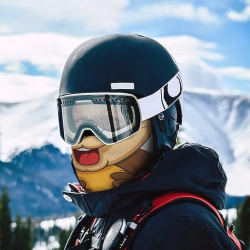 Balaclava con caricatura animada de castor para hombre y mujer, mascarilla facial con protección solar y respirable para senderismo, ciclismo, running y manejo miniatura 5