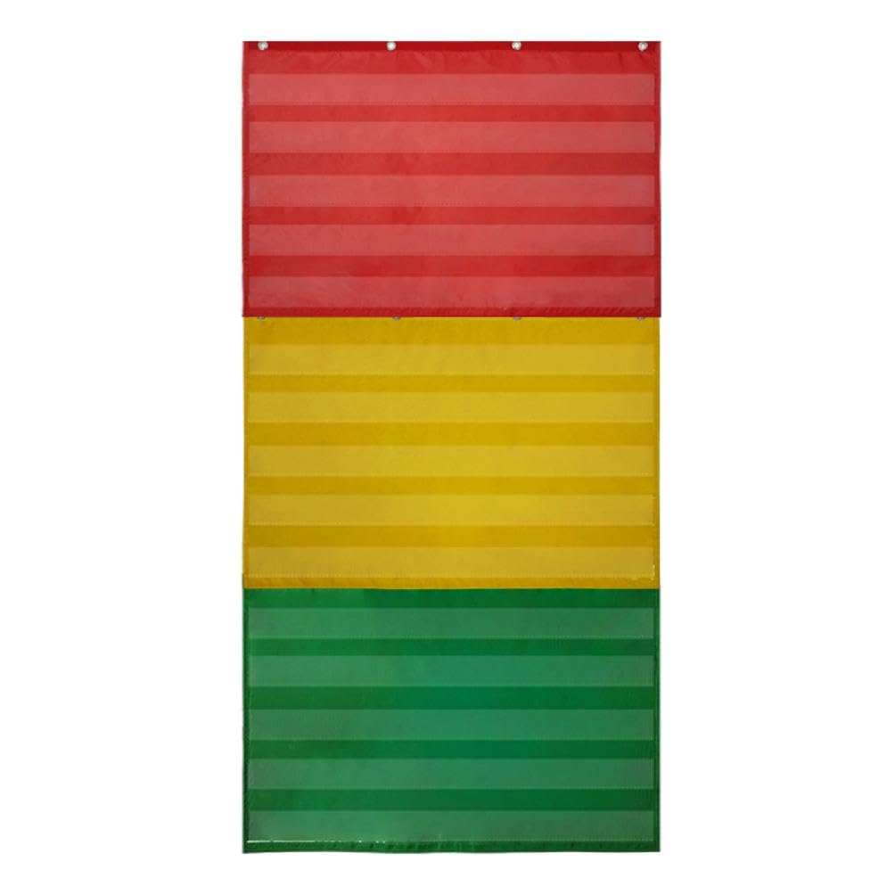Wall Hanging Pocket Chart for Word Families Chart Classroom Wall Decor Detachable Pocket Chart 28x56.7Inch Wall Hanging Organizer with Pockets Hooks Wall Hanging Organizer Bag for Clothes Bedroom