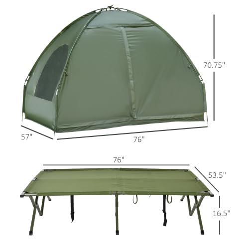 Carpa con catre para 2 personas verde oscuro miniatura 7