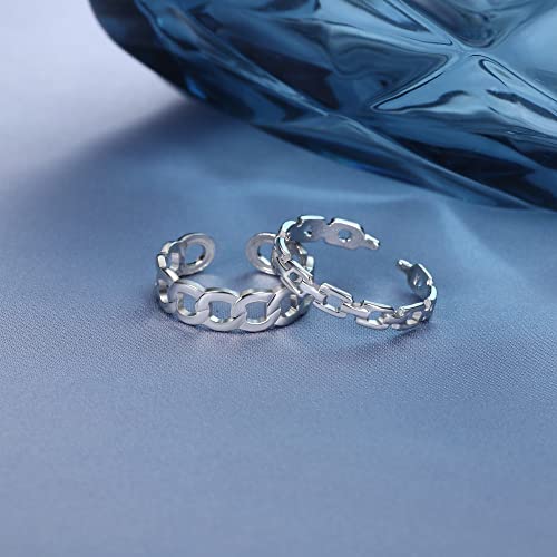 CASSIECA 20 Stücke Silber Ringe Set Verstellbare Finger Ringe Offene Knoten Verschiedene Stapelbare Gelenkschwanz Strand Schmetterlings Herz Schmuck für Frauen Mädchen