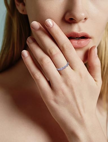 Twisted Stackable Ring 925 Sterling Silver Infinity Ring Round Birthstone Eternity Jewelry for Women3