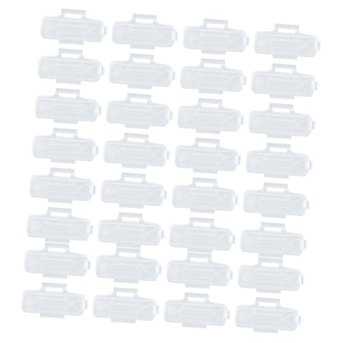 STOBOK 100個 入り透明ケーブルラベルホルダーケース 軽量防水配線識別用ネームタグ収納ボックス 簡単装着可能で再利用自在