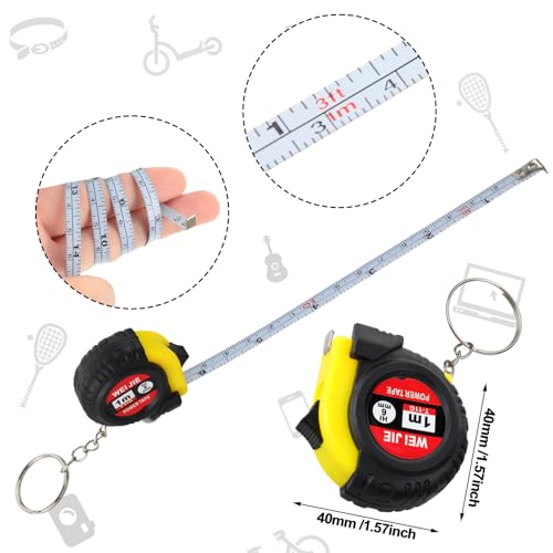 Image of 192 Pcs Mini Screwdriver Tape Measure Keychains Set Mens Gift Bulk for Dad Adult Christmas Tool Birthday Party