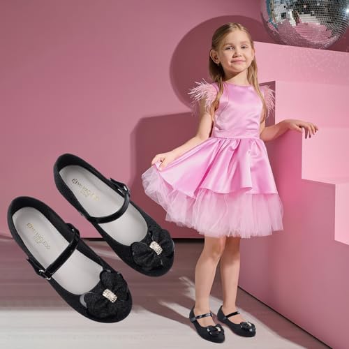 Girls Dress Shoes Mary Jane Shoes Low Heel Ballerina Flats Wedding Party School Shoes for Little/Big Kids2