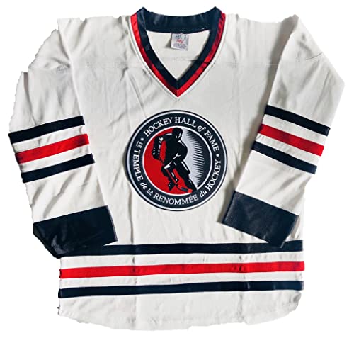 Hockey Hall of Fame Hockey Jerseys - We are Ready to Customize with Your Name and Number (White, Adult Goalie Cut)