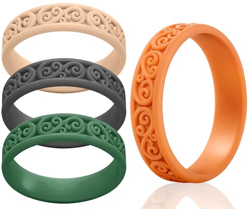 Bagues en silicone pour elle alliances femmes lot de 4 élastiques
