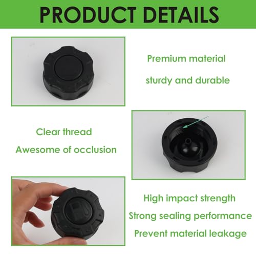 Kraftstofftankdeckel für Rasenmäher, 55mm Durchmesser, Robuster Kunststoffdeckel für Gartengeräte