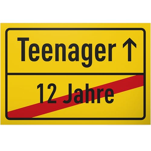 DankeDir! Teenager - Schild 30 x 20 cm - 13. Geburtstag Teenie Geschenk Geburtstagsgeschenk 13 Jahre 13er - Geburtstagskarte Geburtstagsdeko Partydeko Geschenkidee Dreizehnter