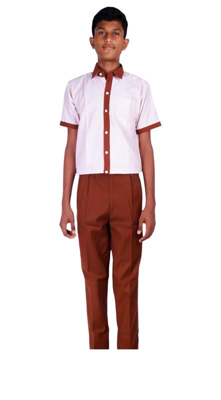 Image of AMBIKA STORES & READYMADES School Uniform - Pant for Boys, Cotton Shorts, Elastic Waist Half Pants, Regular Fit Sports Shorts