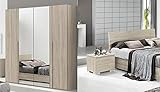 dafne italian design camera completa - effetto olmo naturale (cm. 183 x 55 x 247h)