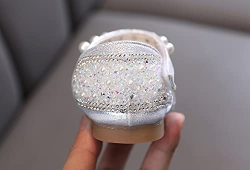 Toddler Little Kid Low Heels Dress Closed Toe Bowknot Rhinestone Flats Shoes Sandals for Girls4