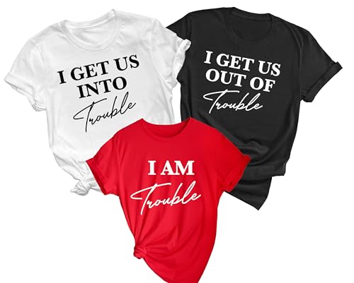 Matching Family Trouble Shirt - His and Him Shirts for Couples - Best Friend, Besties Clothes Multiple Colors