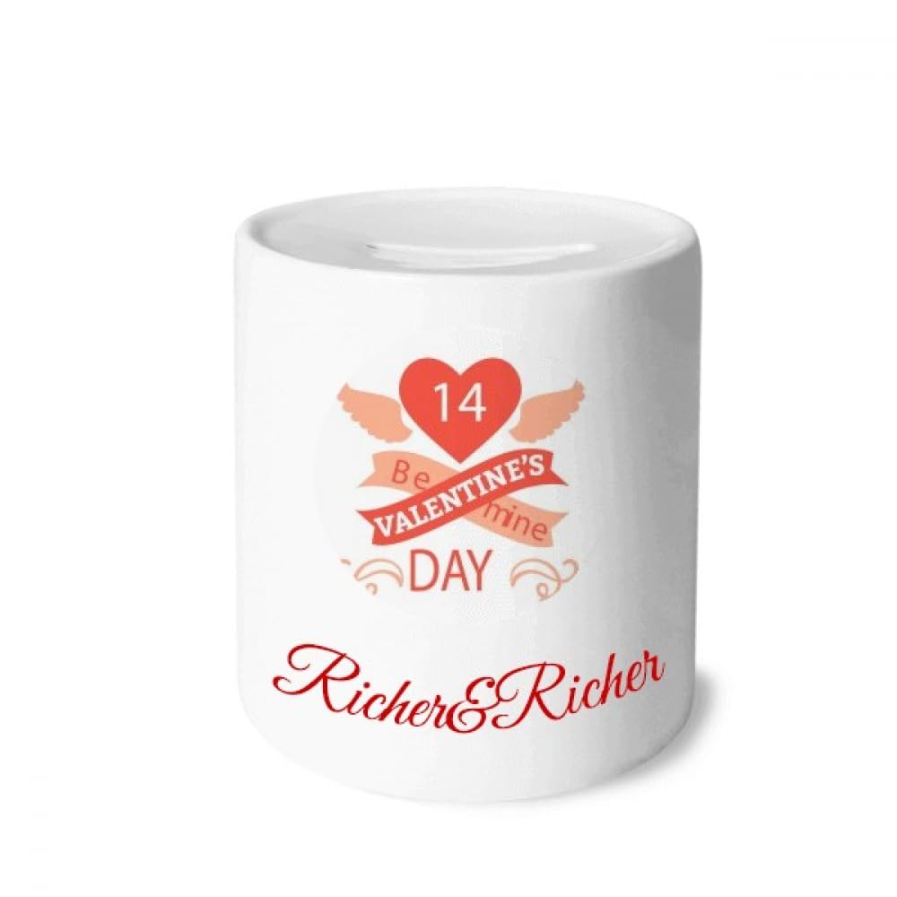 Tirelire rouge objet déco Saint-Valentin boîte économie design