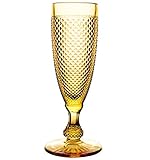 Vista Alegre Bicos - Juego de 4 copas de vino multiusos para fiestas, color ámbar