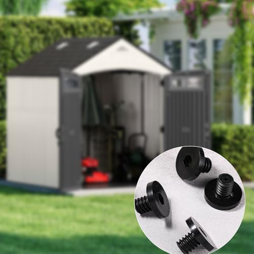 Image of 8pcs Replacement Bolt Compatible with Suncast Storage Sheds, Premium ABS Accessories Parts Bolts with 3 /8 Inch Hex Screwdriver Screws Replacement for Storage Sheds