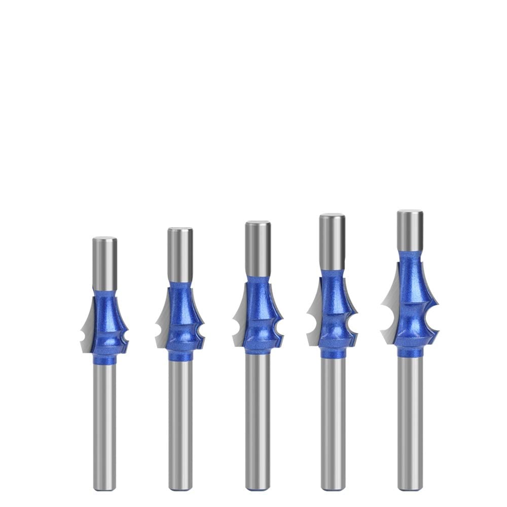 Juego de brocas de enrutador de 5 uds. De 8mm for fresadora de carpintería, línea de dibujo de carburo de tungsteno(No bearing 8mm 5pcs)