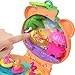 Polly Pocket Doll & Pets Playset, Plushie Bear Compact, Keychain and Plush with Fruit Theme Accessories and Charms