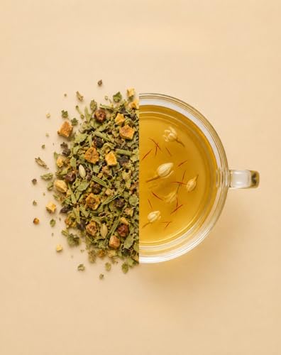 Image of Himalayan Firefly Ashwagandha And Moringa Herbal Tea Monthly Pack | Loose Leaf Herbal Blend With Botanical Ingredients | Daily Beverage Infusion For Home Office Brewing | Plant Based Drink | 100g