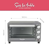 SUR LA TABLE KITCHEN ESSENTIALS Multifunctional Air Fryer Toaster Oven with Large Window for Easy Viewing, Designed with 7-Presets - Air Fry, Bake, Roast, Broil and Toast in Minutes, 1500w