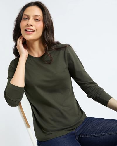 Image of Wellbi Bamboo Tshirt for Women | Full Sleeve Top | Soft Breathable Eco-Friendly Bamboo Fabric | Hypoallergenic Sustainable Fashion & Skin-Friendly Wear