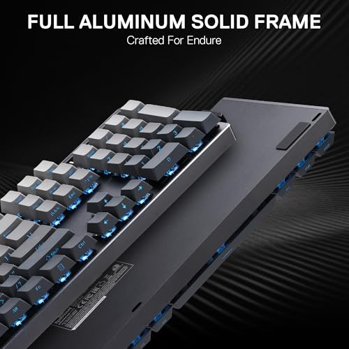 Image of Redragon K556 PRO 104 Keys Wireless RGB Gaming Keyboard, Tri-Mode Aluminum Mechanical Keyboard w /Noise Dampening Layers, Hot-Swap South-Facing RGB Socket, Gradient PBT Keycaps & Custom Linear Switch