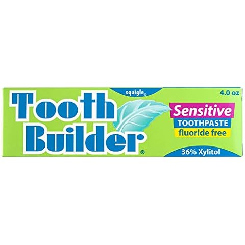 Squigle Tooth Builder SLS Free Toothpaste (Stops Tooth Sensitivity) Prevents Canker Sores, Cavities, Perioral Dermatitis, Bad Breath, Chapped Lips - 1 Pack Cover