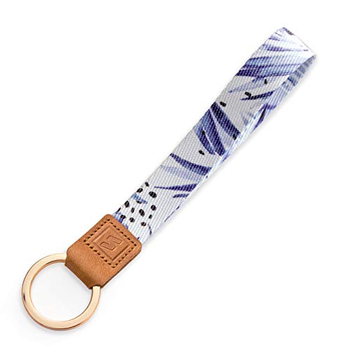 SENLLY Artsy Hand Wrist Lanyard Premium Quality Wristlet Strap with Metal Ring and Genuine Leather, for Key Chain, Camera, Cell Mobile Phone, Charms, Lightweight Items etc
