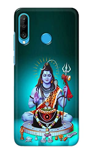 Image of Printed Hard Back Cover Case for Huawei P30 Lite | Huawei Nova 4e Back Cover (Lord Shiva) -1803