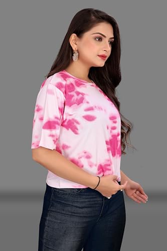 Image of Regolith Designer Sarees Women's Spandex Solid Half Sleeve Regular Fit T-Shirt