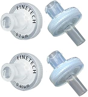 Hydrophilic PTFE Syringe Filters 13mm Diameter 0.22μm Pore Size for Laboratory Filtration by Finetech (Pack of 50) Made in Taiwan (PTFE Hydrophilic 13mm 0.22um, 50)