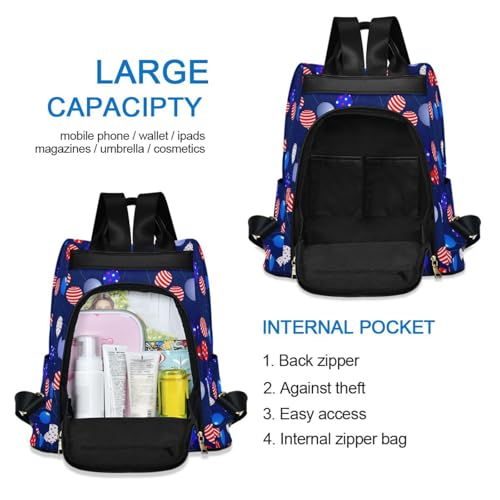 Sac à dos antivol bleu foncé grande capacité pour sécuriser vos affaires - 3