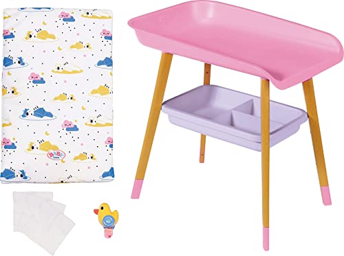 Baby Born Changing Table - For Toddlers 3 Years & Up - Easy for Small Hands - Table With Removable Towel Holder