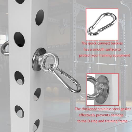 2 stuks Power Rack Attachments, heavy-duty stalen Quick Connect-gespen, universele veelzijdige trainingsaccessoires voor krachttraining, passen 1 inch gaten - Afbeelding 5