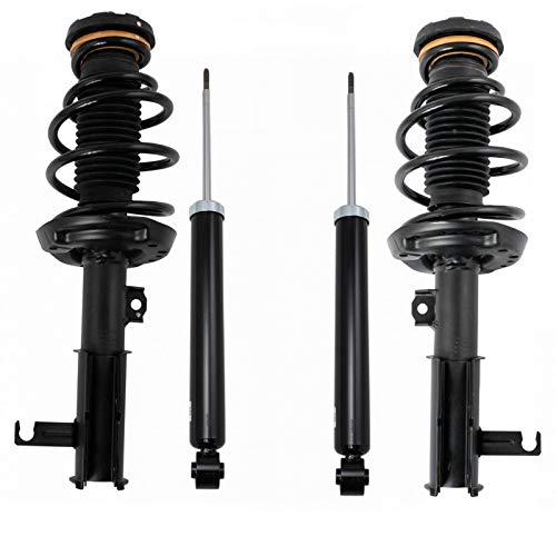 Image of TRQ Front and Rear Complete Strut Assembly & Shock Absorber Kit Complete Strut & Coil Spring Assembly Compatible with 2014-2015 Chevrolet Malibu 2016 Malibu Limited