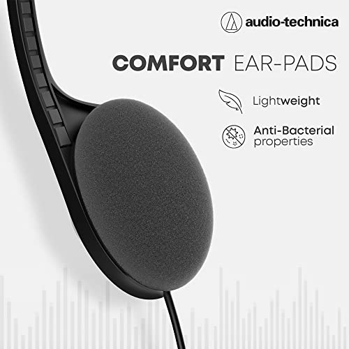 Audio-Technica Wired Headset for Video & Conference Calls Over Ear Headphone with Mic, Volume & Mute Control, USB A to C Adapter for Laptop,... - Image 3