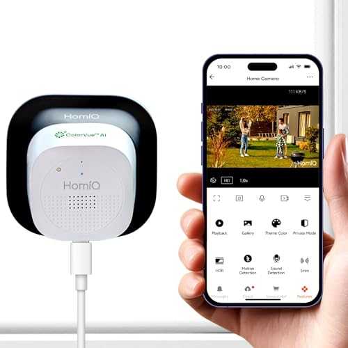 HomiQ 3MP Window Security Camera Dual Band WiFi Indoor Cam