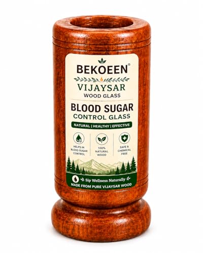 Image of Vijaysar Wood Glass for Diabetes, Lab Certified Approved by Ayurvedic Doctor Vijaysar Herbal Glass for Sugar Control Wood Tumbler 100 ml, Vijay SAR Sugar Balance Wooden Water Glass