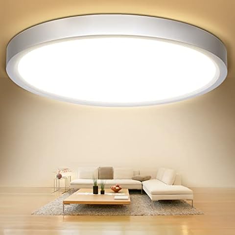 Defurhome Rund Deckenleuchte Flach,24W,2200LM,IP54 Wasserfest Badlampe Cover