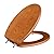 Comfort Seats C3B2E118CH Elongated Decorative Wood Toilet Seat
