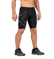 2XU Men's Mcs compression run shorts, Black/nero Reflective, Large US