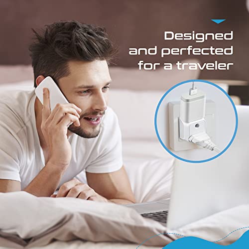 Image of Ceptics India to USA Converter Plug - Type B Canada Travel Adapter, 2 in 1 USA - Dual Input - Perfect for Laptop, Phones, Cameras, CE - RoHS, 3 Pack - Lifetime Limited Warranty