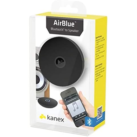 Kanex AirBlue Portable Bluetooth Music Receiver with Stereo Output (3.5 mm) for Home and Auto Stereo Systems Cover