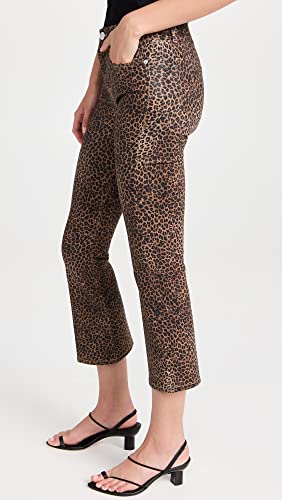 FRAME Womens Le Crop Mini Mid-Rise Coated Bootcut Jeans4