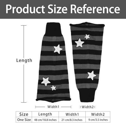 Image of Junely Leg Warmers for Women Kawaii Leg Warmer Cute Legwarmers Japanese Socks Emo Lolita Gyaru Harajuku Accessories