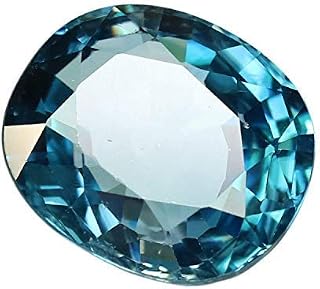 Khushbu Gems 5.25 Ratti Natural Blue Zircon Certified Precious Loose Gemstone with Excellent Cut Shape Stone for Men's and... Price In India